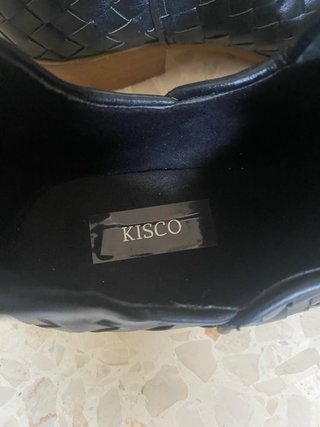 Botines negros tejidos mujer