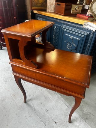 Mesita Auxiliar Telefonera Vintage Estilo Luis XV