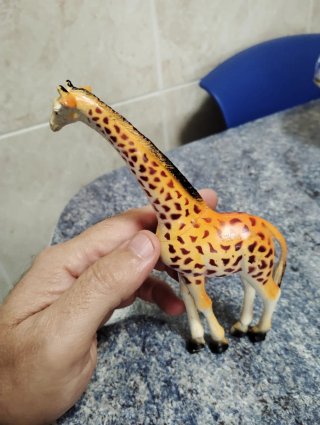 Lote 2 figuras animales vintage jirafa y cebra