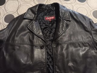 Abrigo de piel Cuero negro