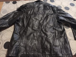 Abrigo de piel Cuero negro