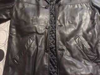 Abrigo de piel Cuero negro