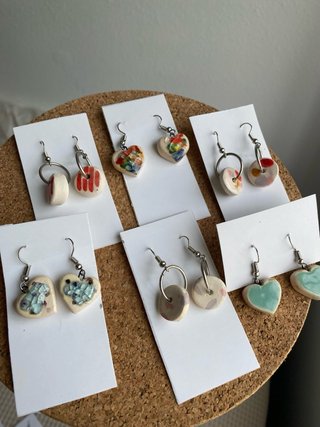 Pendientes largos artesanales