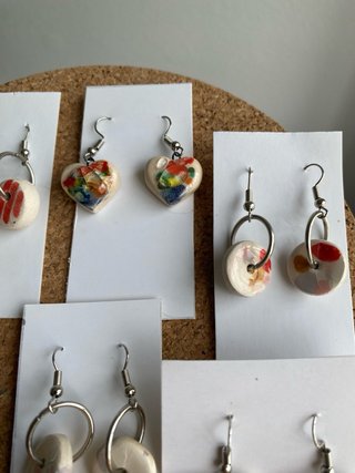 Pendientes largos artesanales