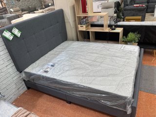 Cama 135cm tapizada gris
