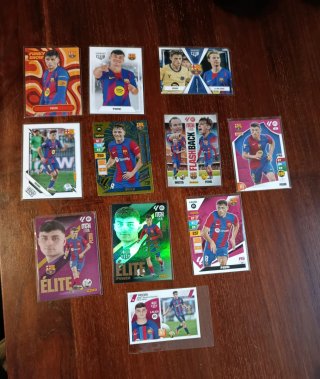 Lote 11 cartas Colección de cromos Panini Pedri