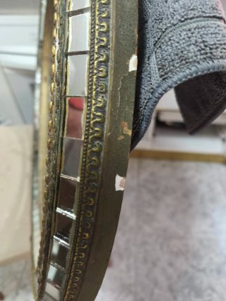 Espejo Ovalado Estilo Veneciano Dorado
