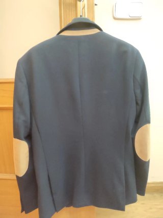 Chaqueta traje azul marino con coderas