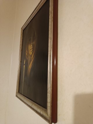 Quadro vintage donna con candela
