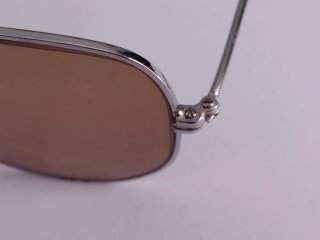 Gafas de sol aviador plateadas y marrones