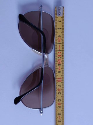 Gafas de sol aviador plateadas y marrones
