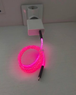 cable rgb multicolor usb-a a usb-c led