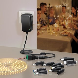 Adaptador universal con voltaje y conectores