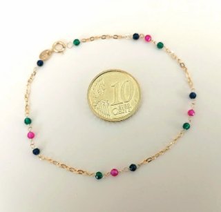 Bracciale Oro 18kt con Cristalli Colorati