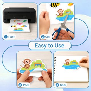 Papel adhesivo mate resistente agua A4