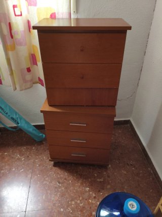 Mesitas de noche de madera (2 unidades)