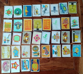 Lote 36 cromos Los Simpson - Matutano 1999