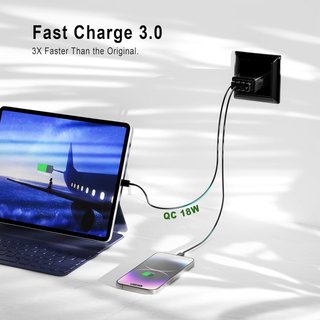 Cargador rápido USB 4 puertos 33W