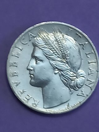 Moneda 1 Lira Italiana 1949