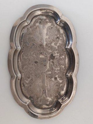 Conjunto Vintage Copas y Servilleteros Grabados