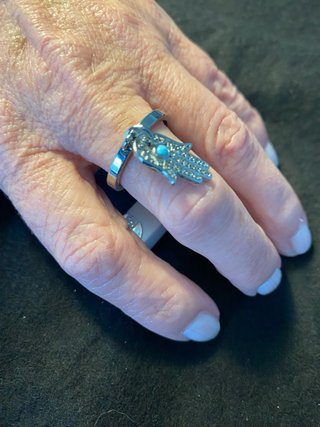 Anillo Just Cavalli Mano Fatima Turquesa