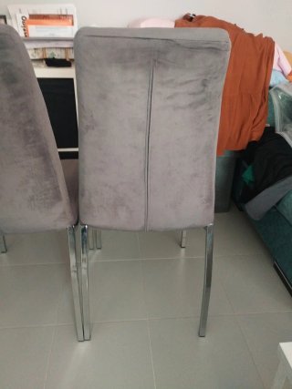 Juego de 2 sillas de comedor grises