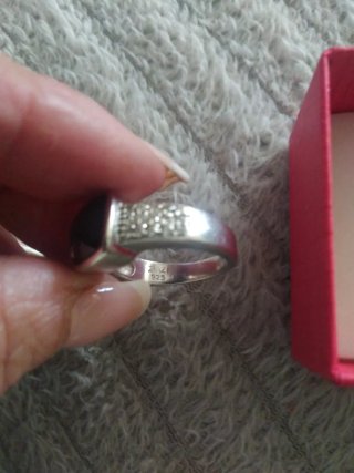 Anillo Plata con Piedra Negra