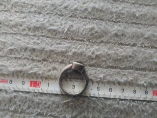 Anillo Plata con Piedra Negra