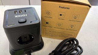 REGLETA ENCHUFE FDTEK CUBO 4 + 2 USB