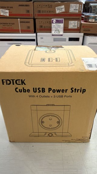REGLETA ENCHUFE FDTEK CUBO 4 + 2 USB