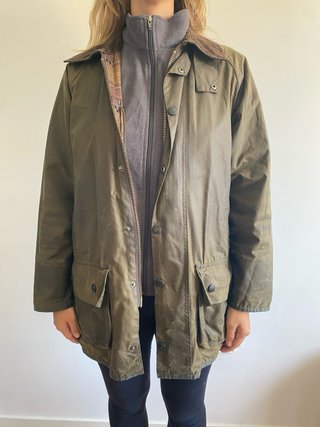 Chaqueta Barbour Verde y Marrón