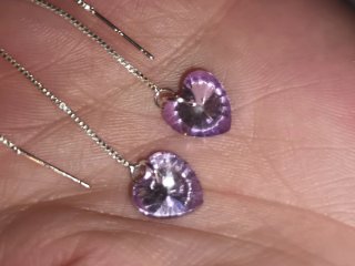 Collar y pendientes corazón plata