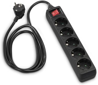 Hama regleta 5 enchufes protección interruptor