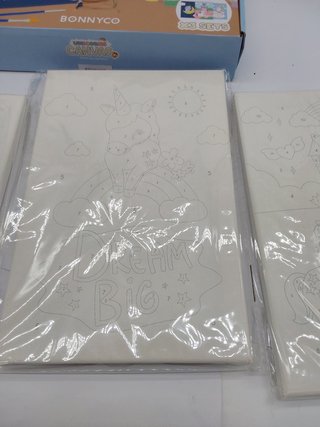 BONNYCO Pintar por Numeros Niños Unicornios, Pack 3 Lienzos Unicornios para Niñas, Kit Manualidades Niños, Juguetes y Regalos Ni