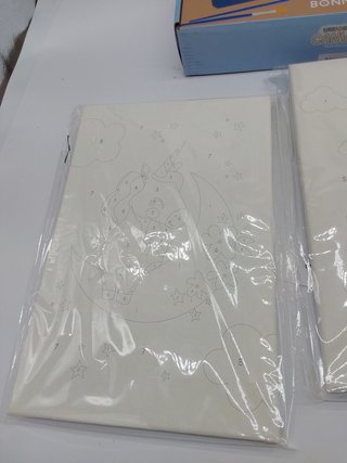 BONNYCO Pintar por Numeros Niños Unicornios, Pack 3 Lienzos Unicornios para Niñas, Kit Manualidades Niños, Juguetes y Regalos Ni