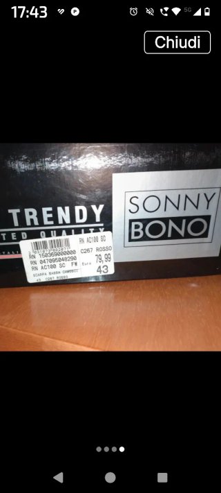 Scarpe Sonny Bono rosse NUOVE