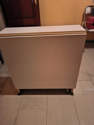 Mesa plegable madera 2 alas con hidráulico