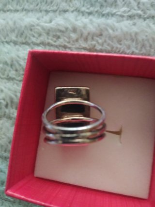 Anillo Plata Auténtica Piedra Negra