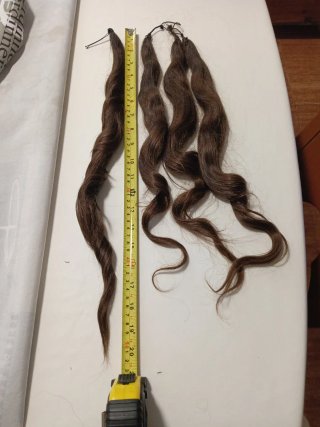 Mallas de pelo natural castaño