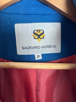 Cappotto 100% lana, Sagrario Moreno blu