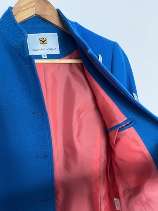Cappotto 100% lana, Sagrario Moreno blu