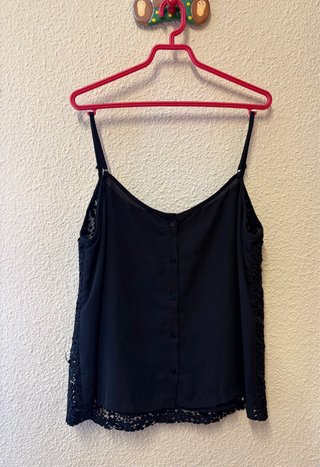 Top encaje mujer negro Talla S