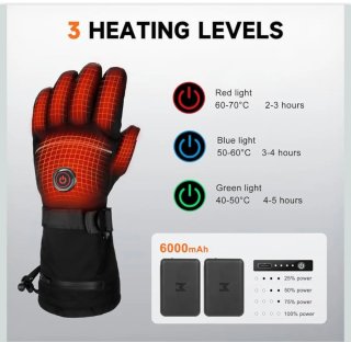 Guantes Calefactables L 5V 6000mAh Recargables