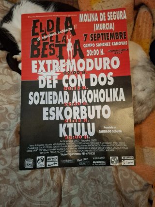 Cartel Concierto Extremoduro, Eskorbuto, KTULU,S.A