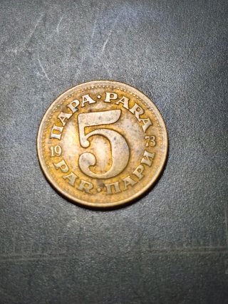 Lote 3 monedas antiguas Yugoslavia 5, 10, 50 para