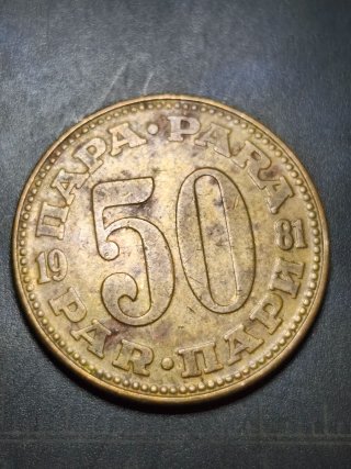 Lote 3 monedas antiguas Yugoslavia 5, 10, 50 para