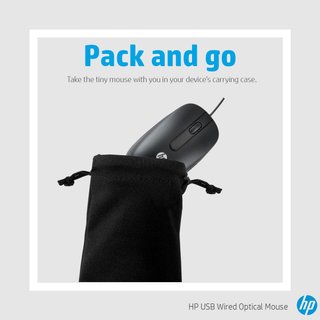 HP ratón óptico USB ambidiestro negro