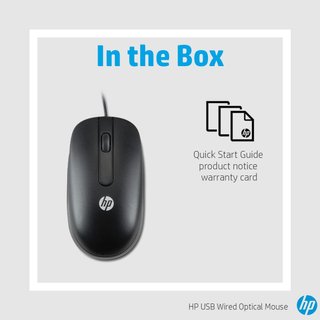 HP ratón óptico USB ambidiestro negro