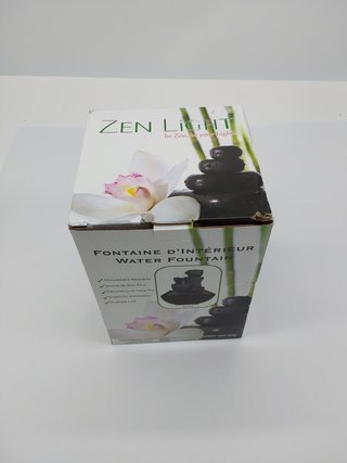 Zen Light Kini - Fontana da Interno con Pompa e Illuminazione LED, Resina, Taglia Unica