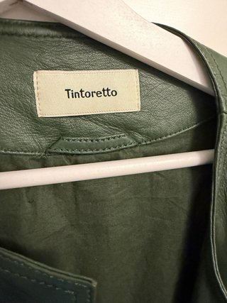 Chaqueta de piel Tintoretto verde